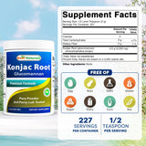Best Naturals glucomanano Konjac - polvo: fibra soluble para apoyar la digestión