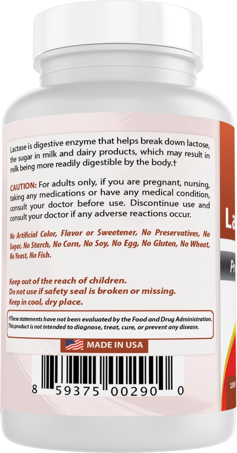 Best Naturals Lactasa rápida, dosis diaria: soporte práctico para comer lácteos.