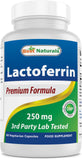 Best Naturals Lactoferrina cápsulas vegetarianas 250 mg, apoyo diario a la inmunidad