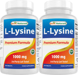 Best Naturals L-Lisina 1000 mg, botella frontal para uso diario