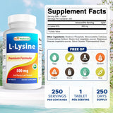 Best Naturals Lisina 500 mg, etiqueta frontal, información clara y confiable.