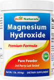 Best Naturals Magnesio Hidróxido en polvo en bote para uso diario.