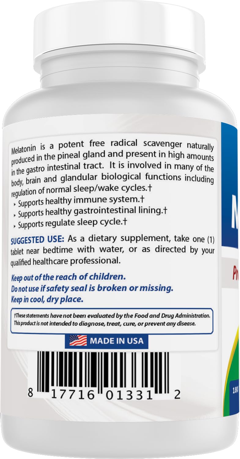 Best Naturals Melatonina 5 mg, blister externo, acceso rápido antes de dormir