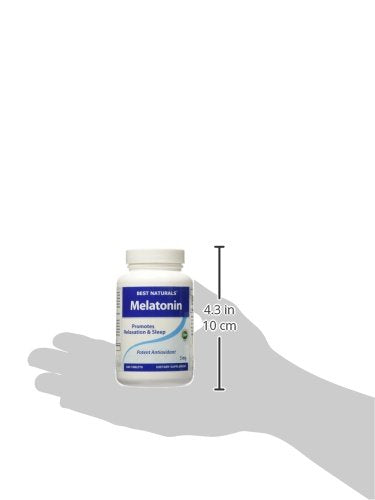 Best Naturals Melatonina 5 mg, uso nocturno, ayuda a iniciar la rutina de descanso