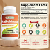 Best Naturals Nattokinasa cápsulas vegetarianas: dosis diaria conveniente.