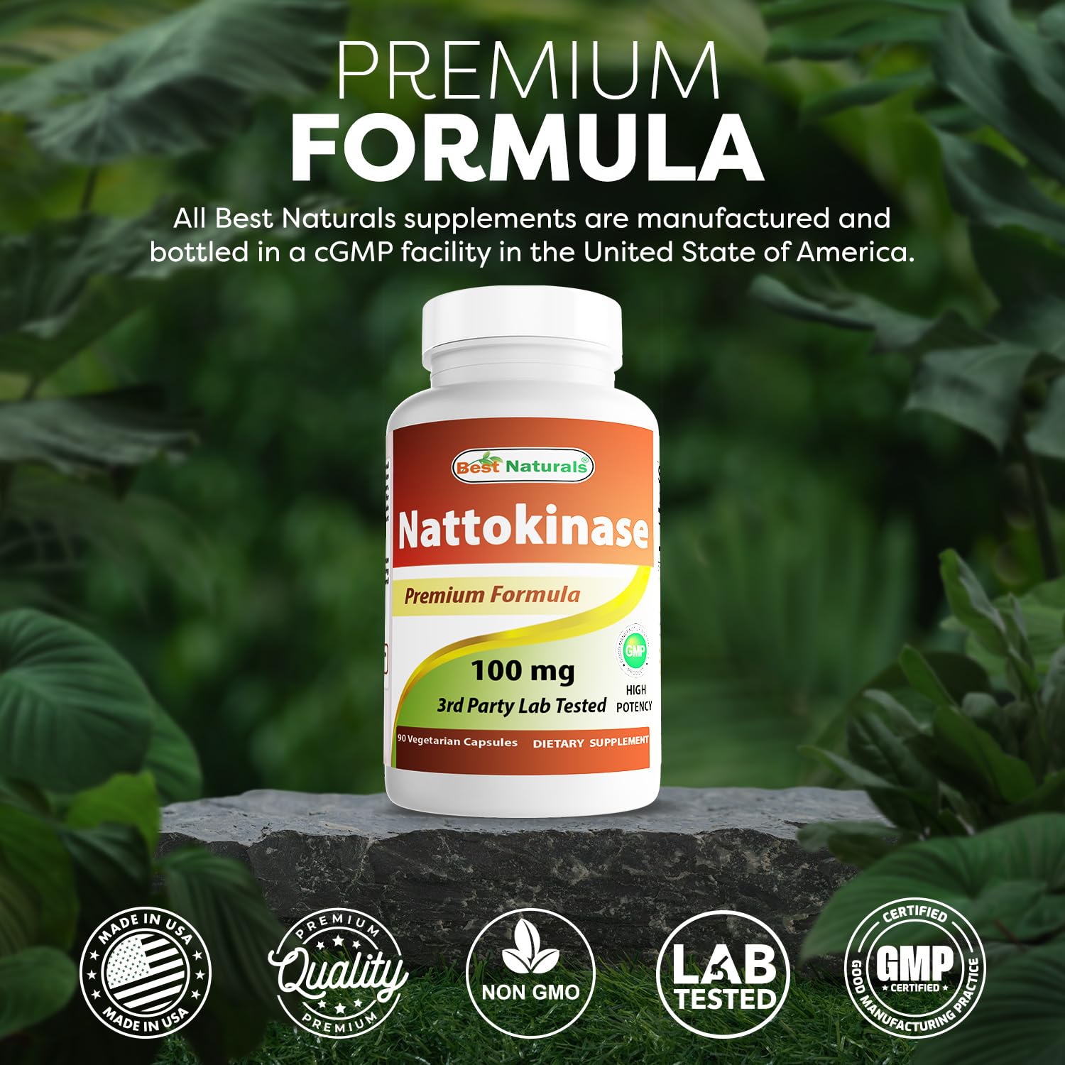 Best Naturals Nattokinasa libre de alérgenos: apto para dietas sensibles.