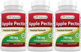 Botella de Best Naturals Pectina de Manzana 700 mg para fibra diaria.