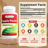 Cápsulas de pectina de manzana Best Naturals, fuente de fibra para la digestión.