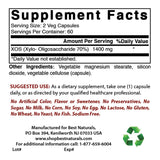 Etiqueta de Best Naturals XOS 1400 mg, destaca su potencia prebiótica.