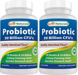 Frasco de Best Naturals Probiotic con cápsulas para apoyo digestivo diario.