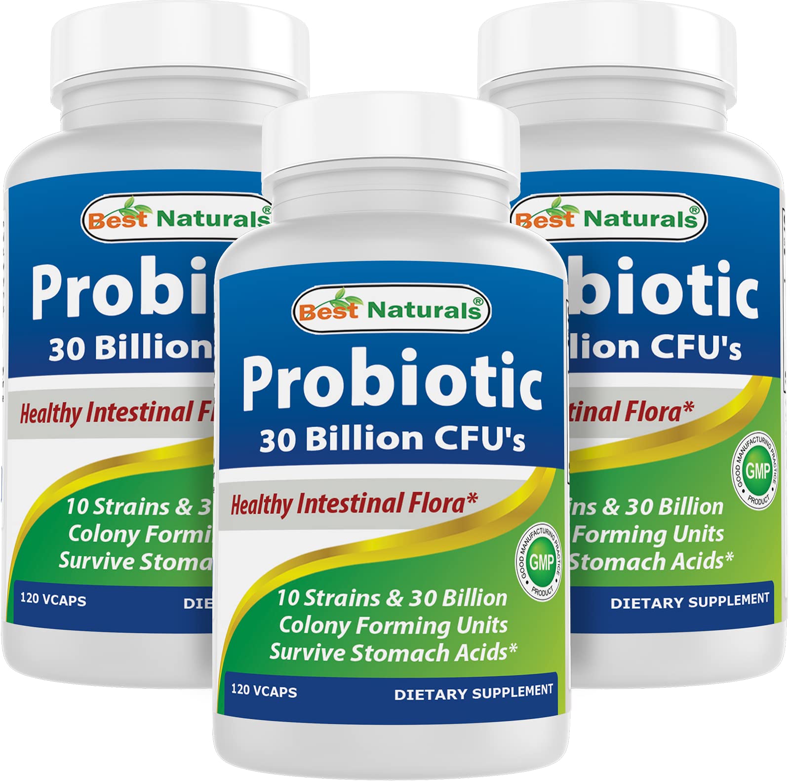 Best Naturals Probiotico diez cepas en bote para apoyo diario