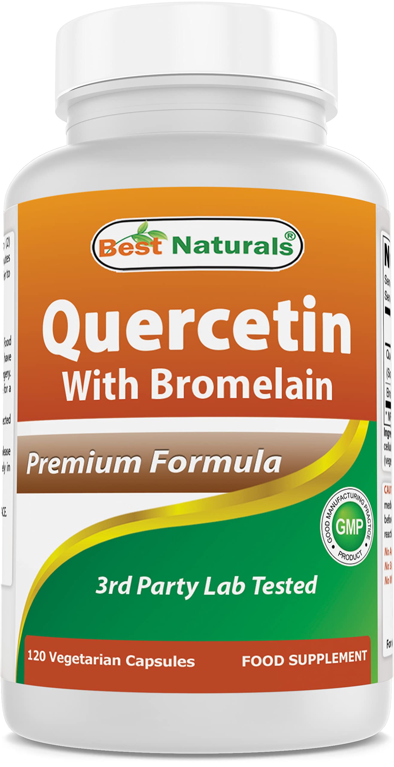 Best Naturals Quercetina con Bromelina en cápsulas vegetales para uso diario