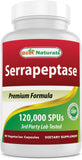 Best Naturals Serrapeptase botella de 120000 SPUs para uso diario