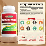 Etiqueta frontal de Best Naturals Serrapeptase que destaca calidad