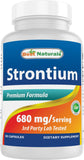 Best Naturals Strontium Bone Formula, frasco: posible apoyo a la salud ósea diaria.