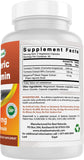 Best Naturals Turmeric Curcumin dosis diaria clara para consumo.