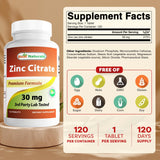 Best Naturals Zinc: botella de 120 tabletas, solución conveniente para la rutina diaria.