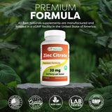Best Naturals Zinc, tableta citrato de zinc para la rutina matutina.