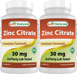 Best Naturals Zinc, tableta en primer plano para uso diario y salud general.