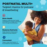 Best Nest Wellness Mama Bird Postnatal Multi: etiqueta que resalta apoyo a la energía diaria.
