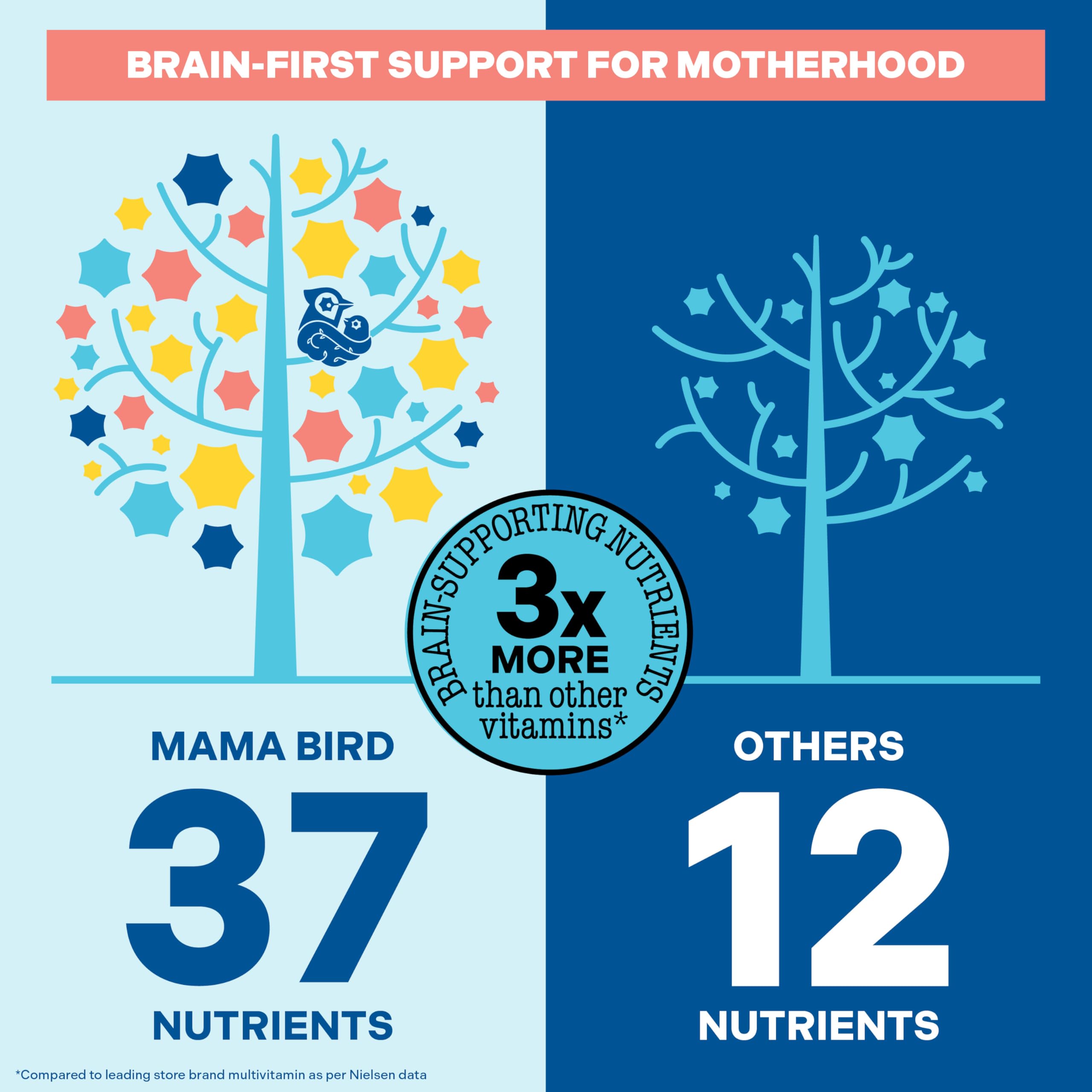 Best Nest Wellness Mama Bird Postnatal Multi: destacan DHA, colina y methylfolato entre los ingredientes.