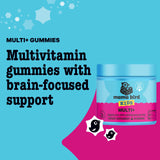 Best Nest Wellness Multi Plus Gummies, textura suave para masticar antes de la tarea escolar.