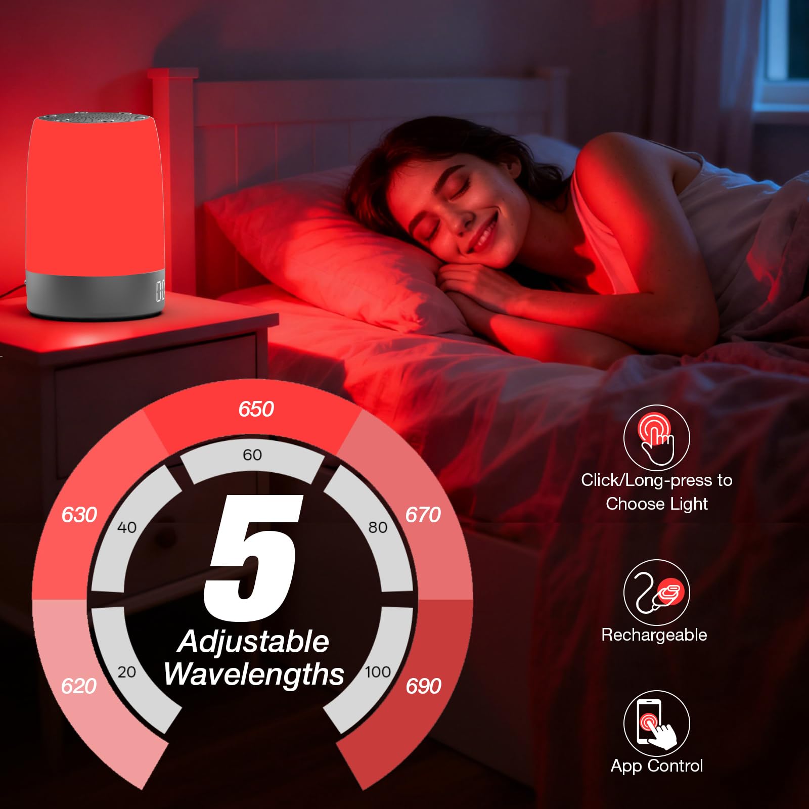 Bestkid sistema de ruido blanco Bluetooth para relajación nocturna.