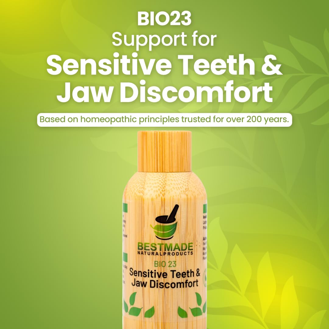 Bestmade BIO23 remedio homeopático para dolor dental, apoyo suave y natural.
