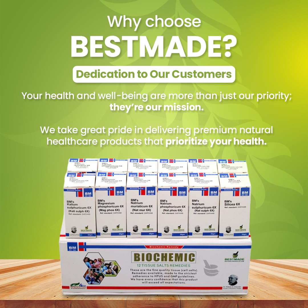 Bestmade Sales tisulares Schüssler, 350 perlas por frasco, nutrición celular para el día a día.