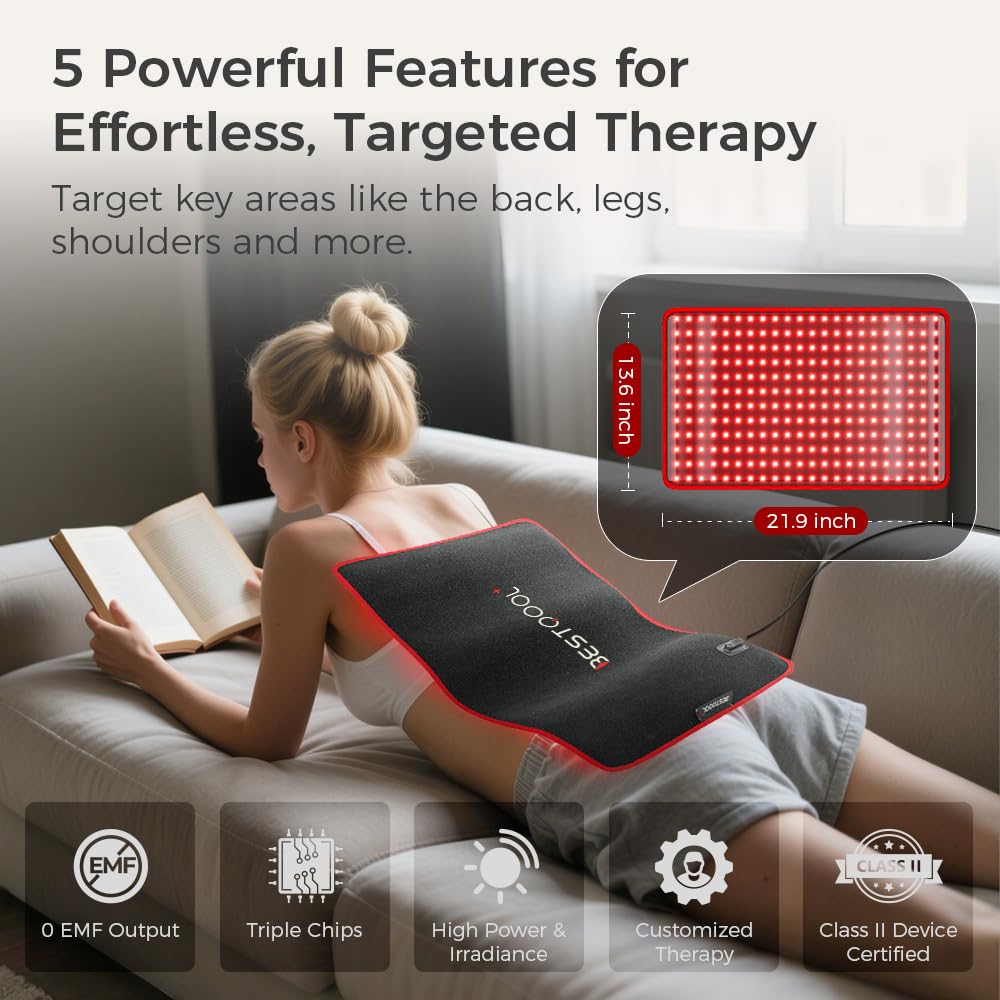 BestQool 220 LEDs ofrecen luz roja e infrarroja eficiente