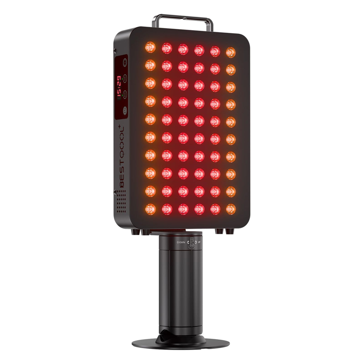 BestQool panel luz roja 60 diodos frontal, ideal para rostro y cuerpo.