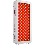 BestQool rostro iluminado por luz roja, uso cómodo para cuidado diario.