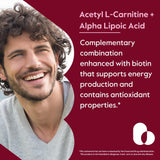 Cápsulas BESTVITE acetil L-carnitina en acción para funciones metabólicas.