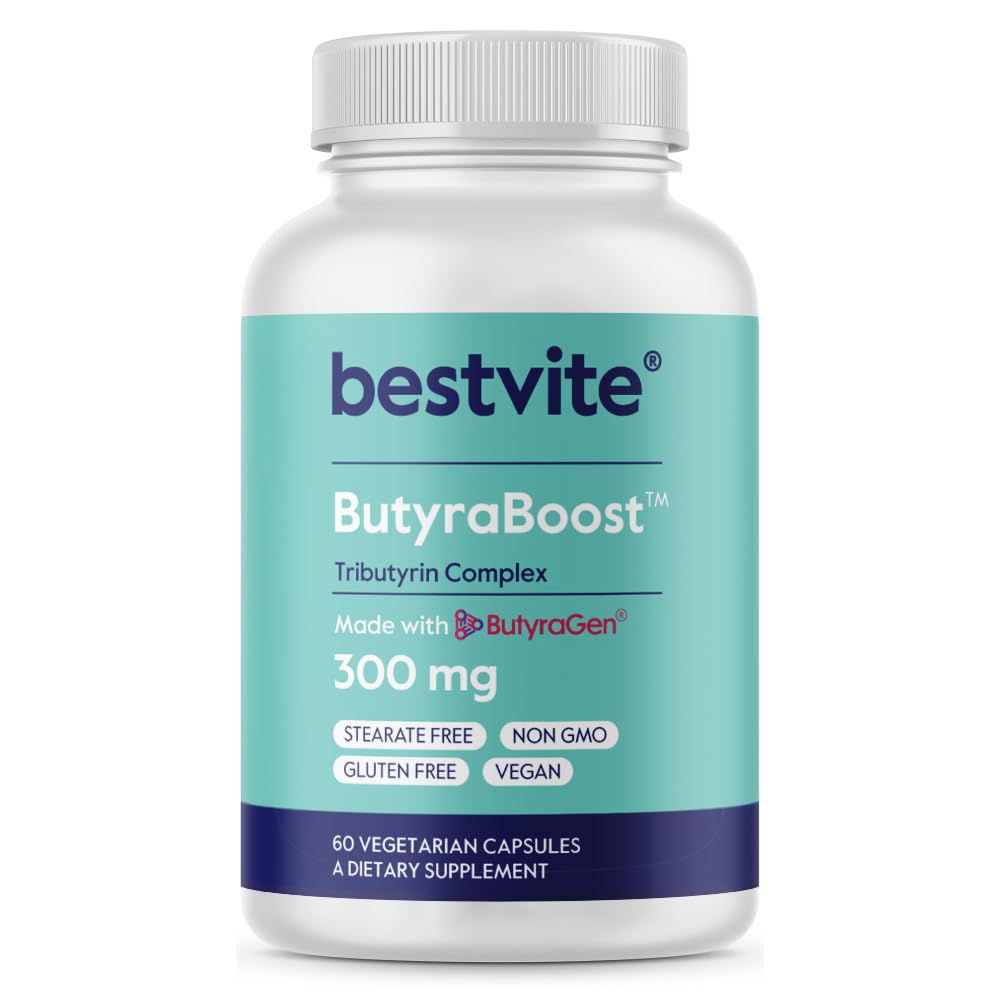 BESTVITE ButyraBoost envase elegante para comodidad digestiva diaria.