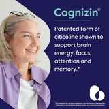 Bestvite Cognizin botella 240 cápsulas facilita dosis diaria para claridad mental.