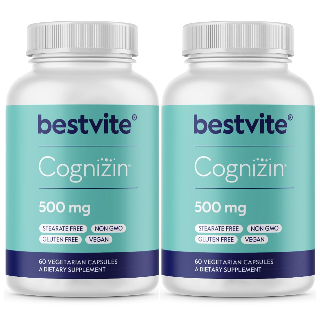 Imagen de BESTVITE Cognizin, cápsulas de 500 mg para favorecer memoria y concentración.