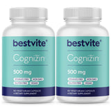 Imagen de BESTVITE Cognizin, cápsulas de 500 mg para favorecer memoria y concentración.