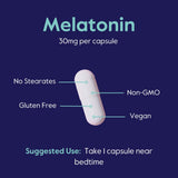 Envase vegetariano de BESTVITE Melatonina, producto de alta pureza para apoyar el sueño