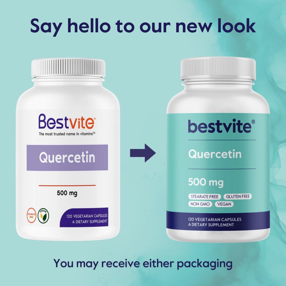 Bestvite Quercetin 500mg — envase de calidad GMP y fabricación USA