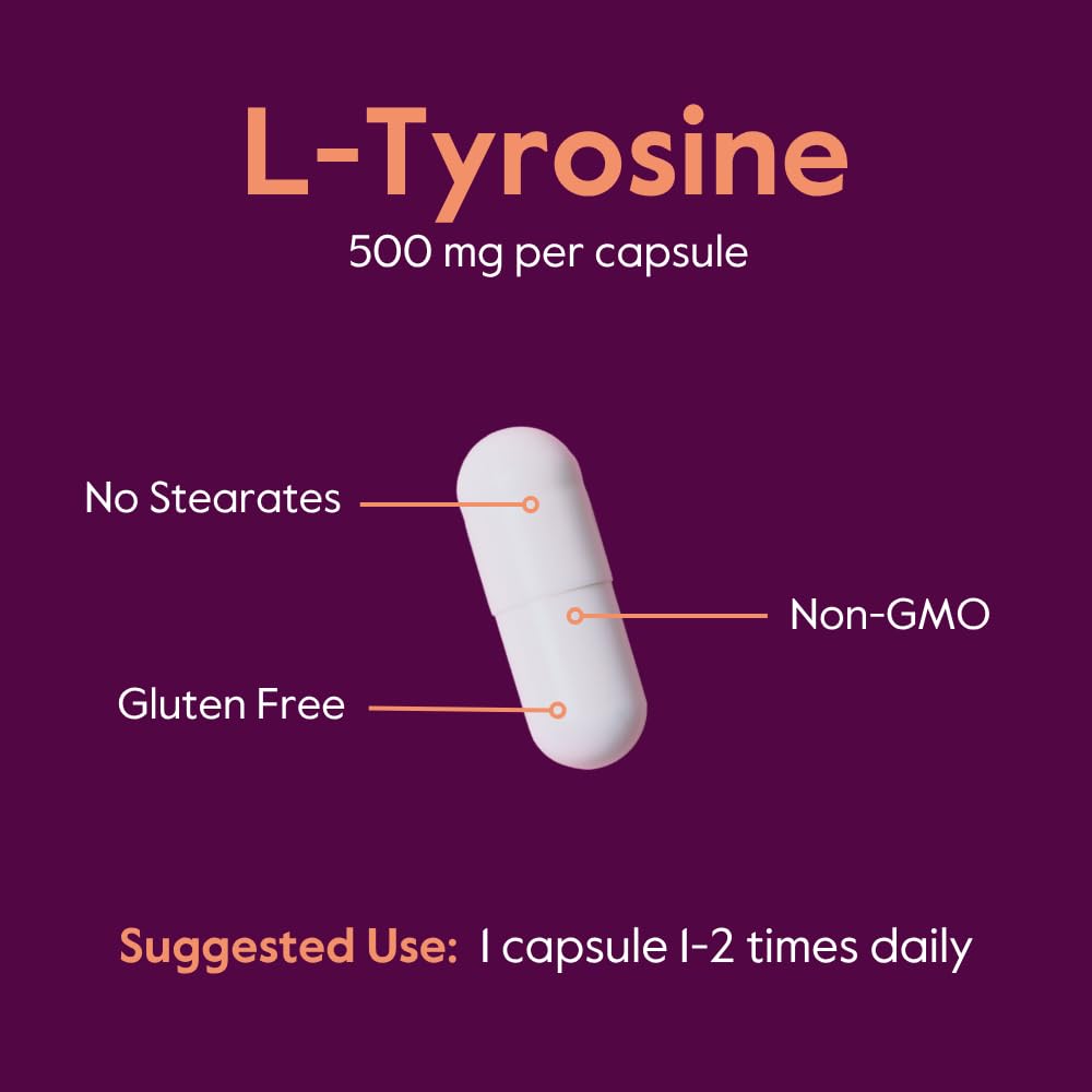 Bestvite Tirosina 500 mg: etiqueta informativa para verificar composición y alérgenos.