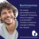 BESTVITE Ultra Benfotiamina, cápsula 600 mg para energía sostenida y apoyo nervioso.