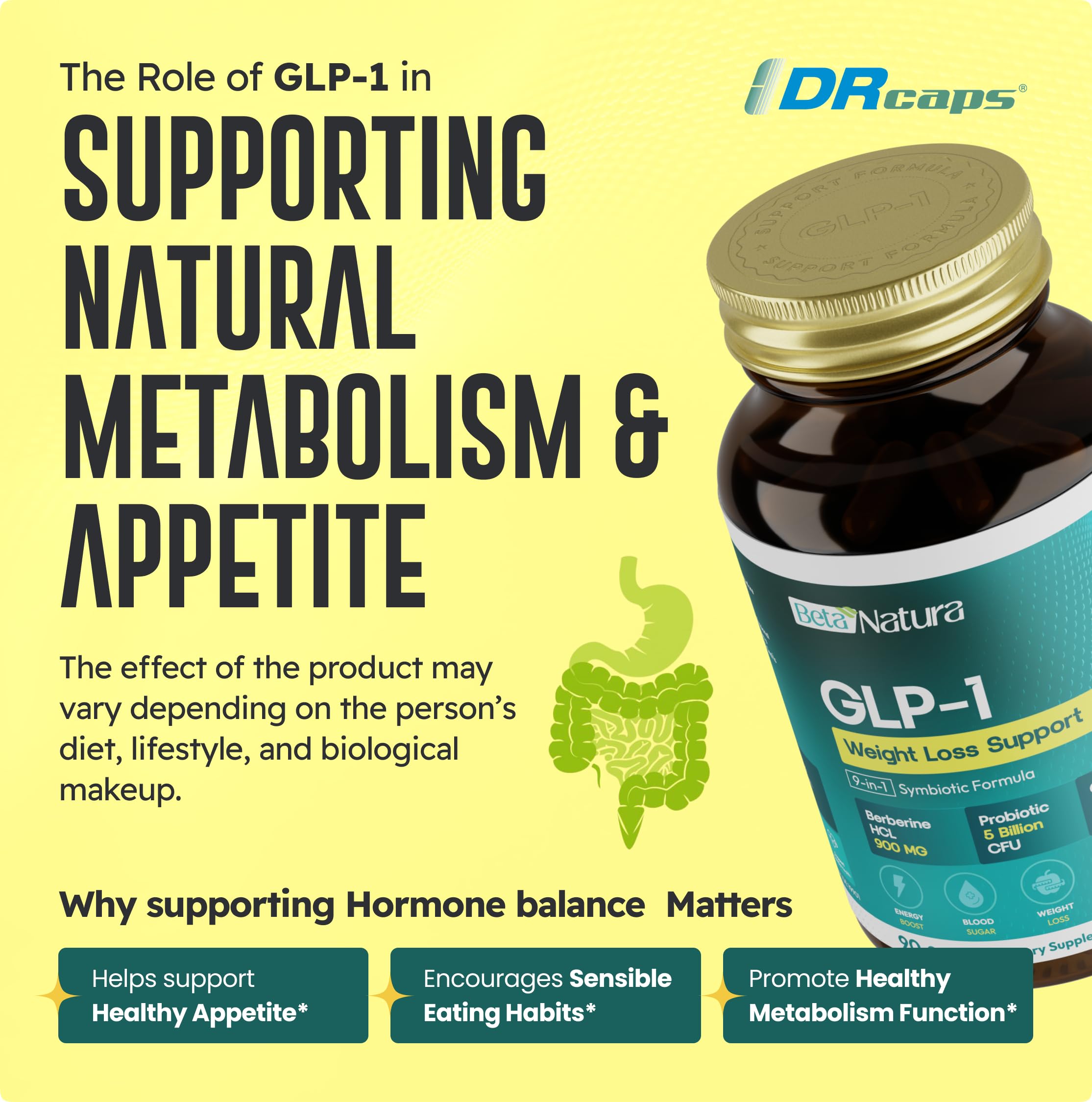 BetaNatura GLP-1 Activate, probióticos 5 mil millones para salud digestiva