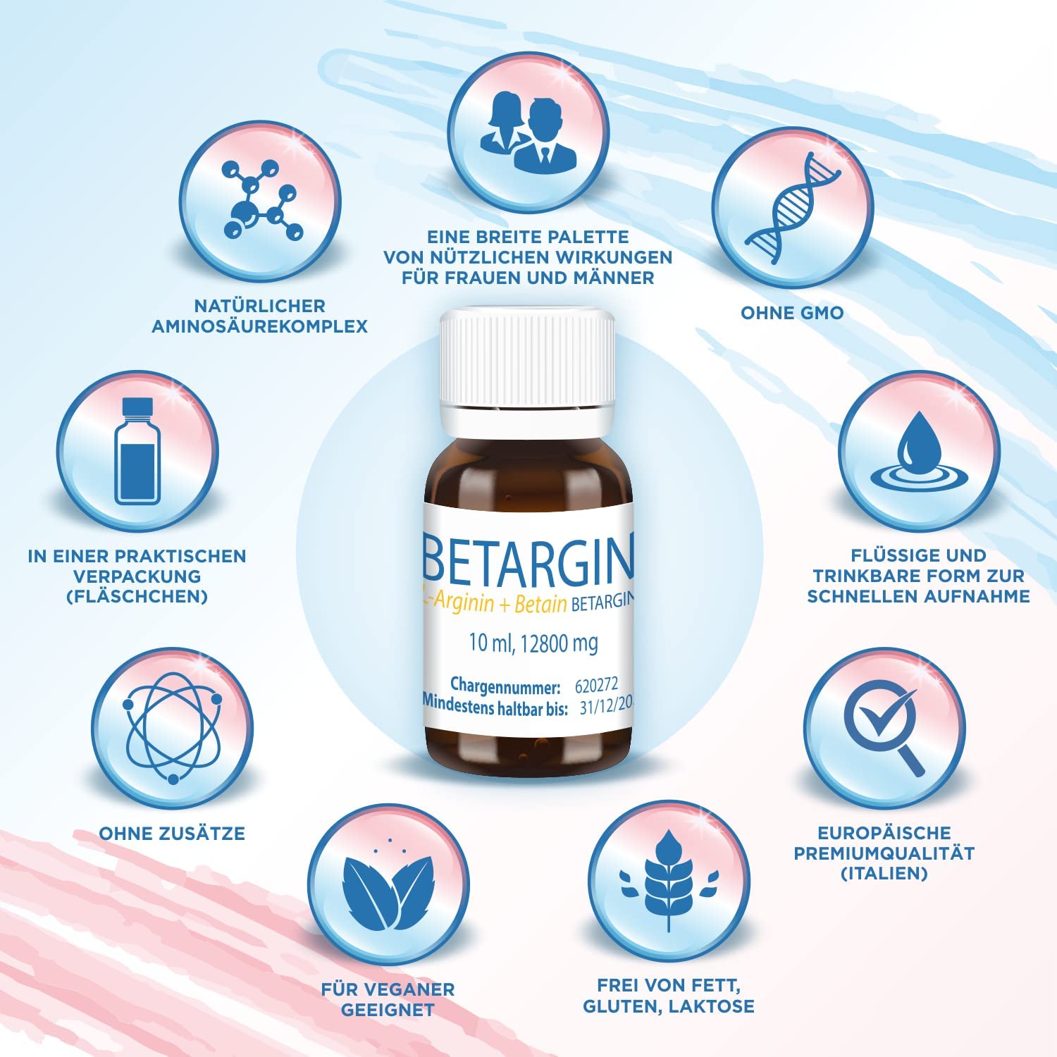 Betargin Desintoxicación Hepática: empaque de vidrio y diseño compacto