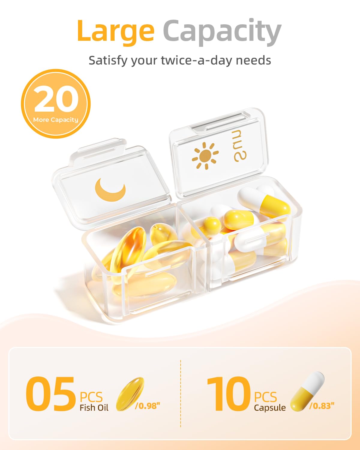 Betife caja de pastillas semanal de 7 días, ideal para viaje