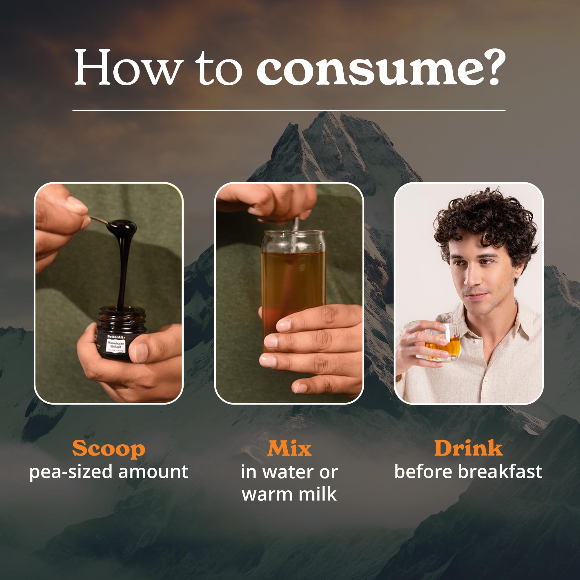 Better Alt Himalaya Shilajit resina envase con cierre hermético.