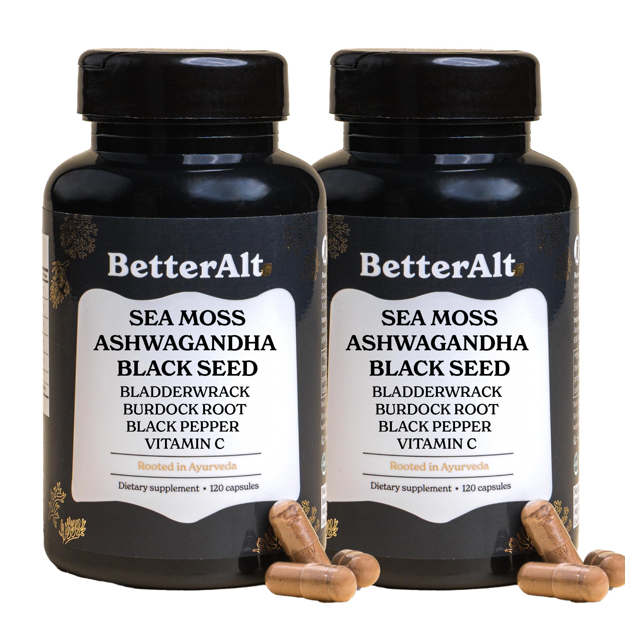 Better Alt musgo marino iris, botella para soporte mineral diario