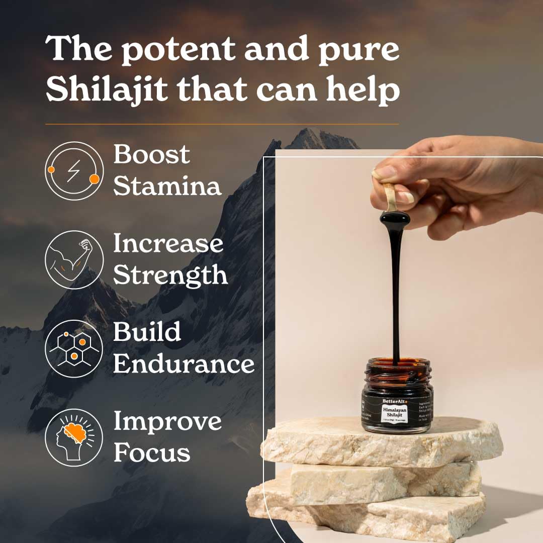 Better Alt resina Shilajit Himalayo: dispersión en agua facilita una toma rápida.