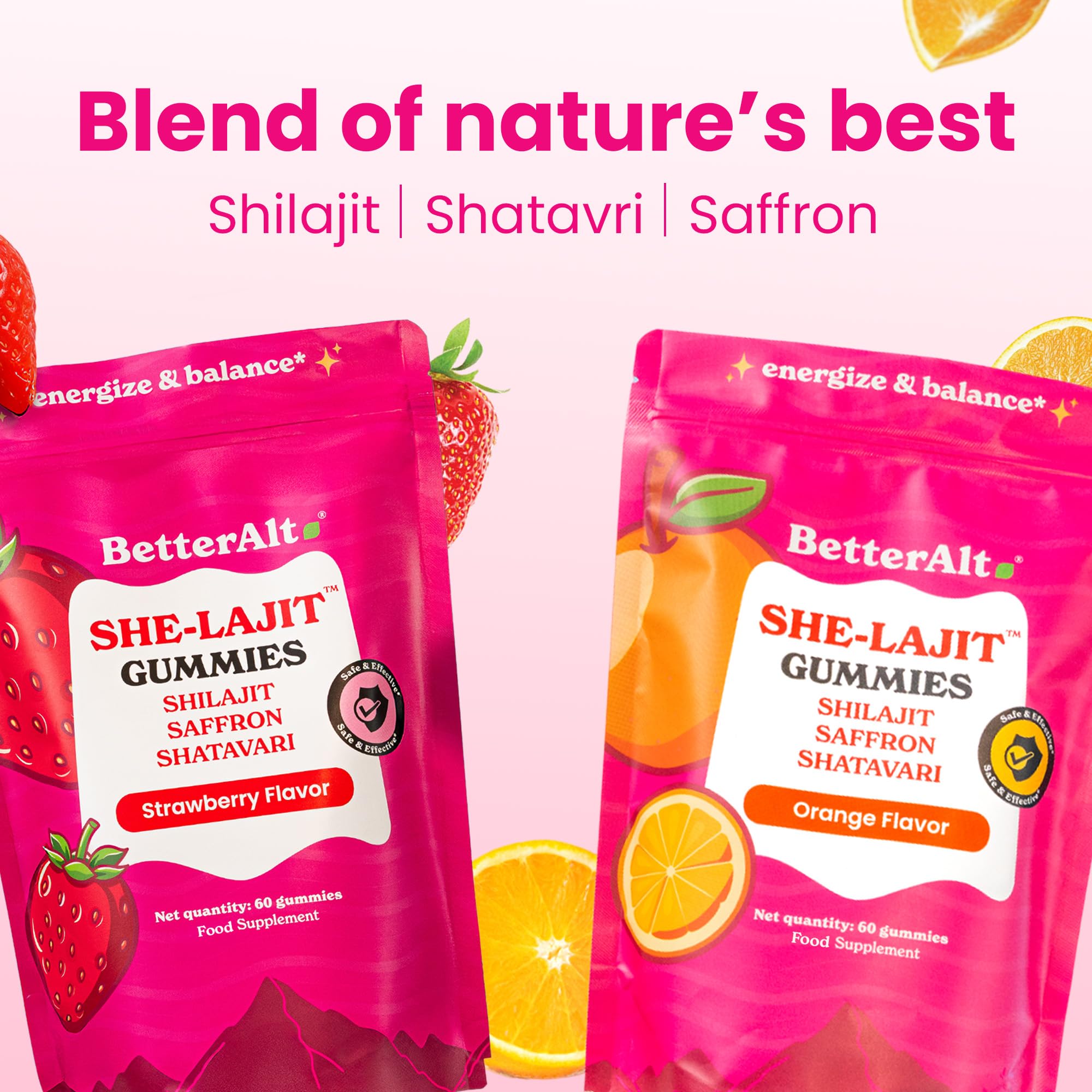 Better Alt SHE-Lajit Gomitas Shatavari orgánico para balance hormonal