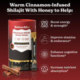 Better Alt Shilajit canela miel, textura suave para disfrutar a diario.