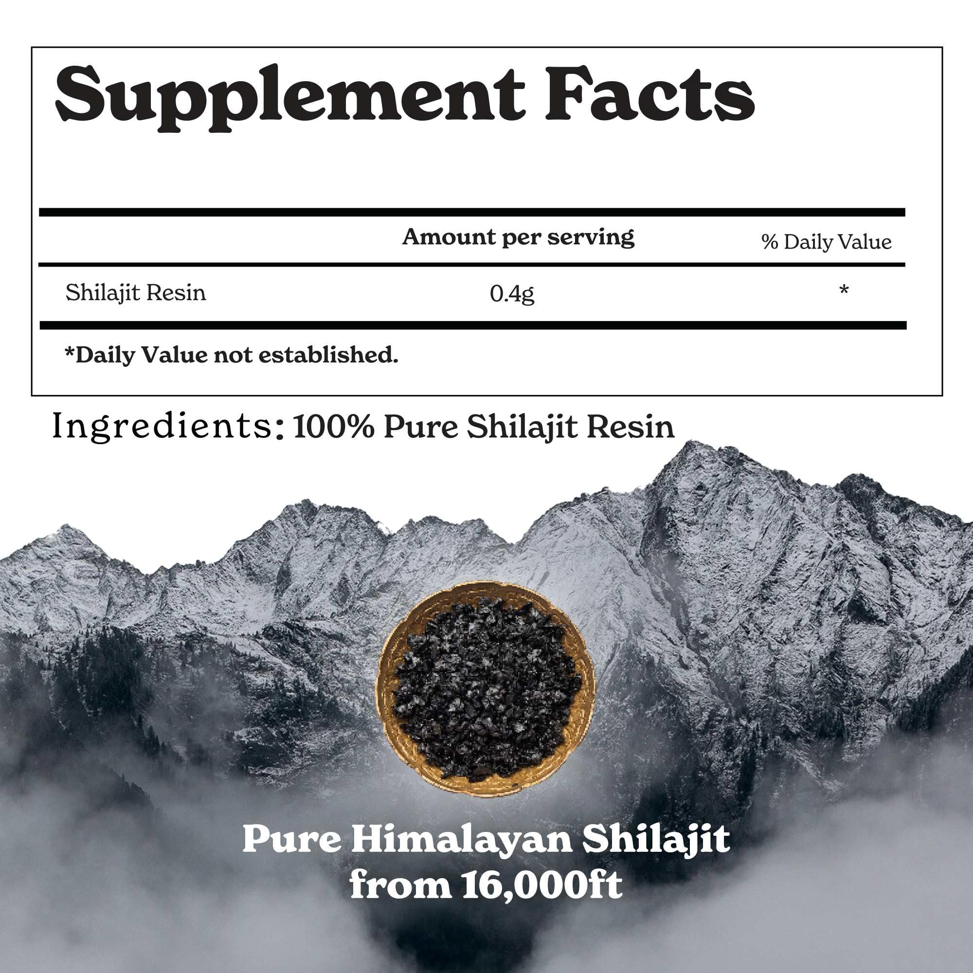 Better Alt Shilajit resina, cucharita dorada para dosificar fácilmente.